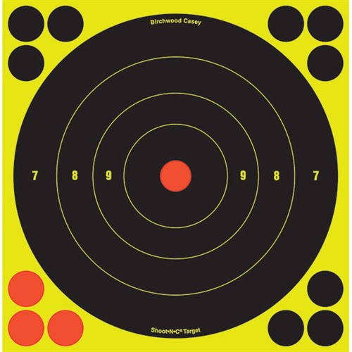 BIRCHWOOD CASEY - 8" Bullseye Vinyl Target - 30 pack