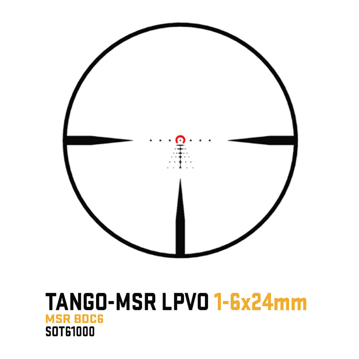 Sig Sauer - Tango MSR 1-6x24mm SFP Illum BDC6 Reticle Black W/Mount