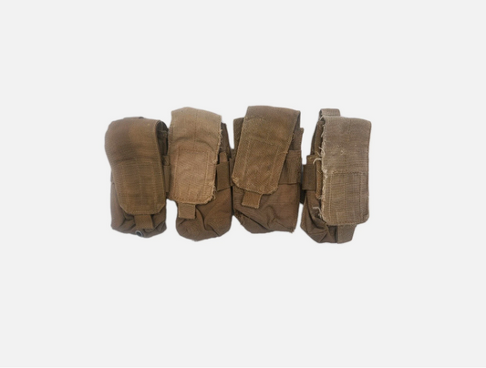 (4 Pack) US Marine Corps Single/Double Magazine Ammo Pouch Coyote Brown