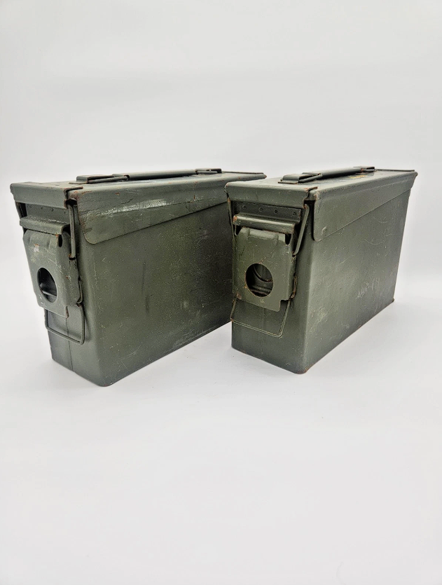 (2 Pack) M19A1 Metal Ammo Can 7.62/.30 Military Surplus