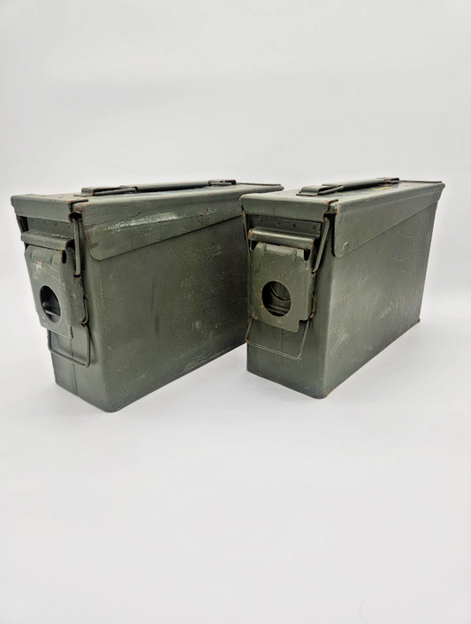 (2 Pack) M19A1 Metal Ammo Can 7.62/.30 Military Surplus