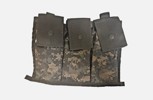 3 Pocket 6 Mag- Ammunition Bandolier Pouch - ACU - MOLLE II